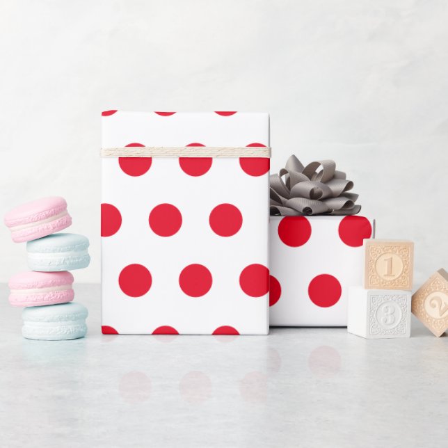 Red Dot  Wrapping Paper (Baby Shower)