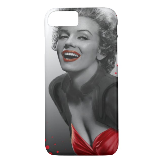 Red Dots Marilyn Case-Mate iPhone Case (Back)