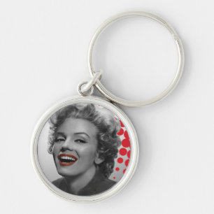 Red Dots Marilyn Key Ring