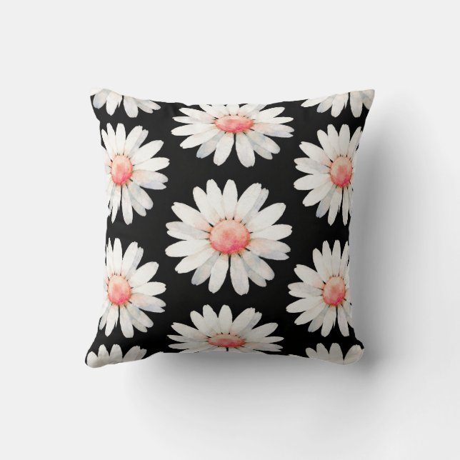 Red Dotted Daisy's Cushion (Back)