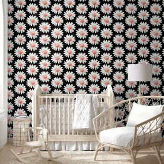 Red Dotted Daisy's Wallpaper
