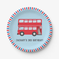 Red Double Deck London Bus Birthday Party Supplies