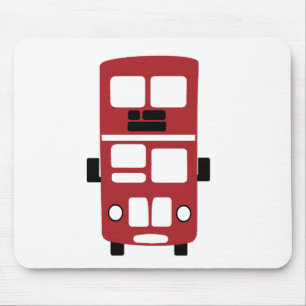 Red double decker bus mousepad