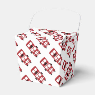Red double-decker bus party favour box