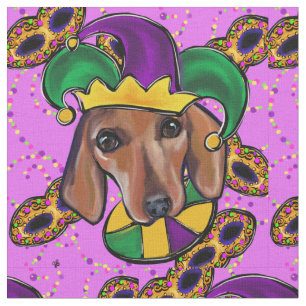 Red Doxie Fabric