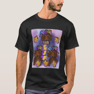 Red Doxie Mardi Gras T-Shirt