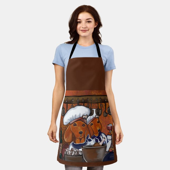 Red Doxies Apron (Worn)