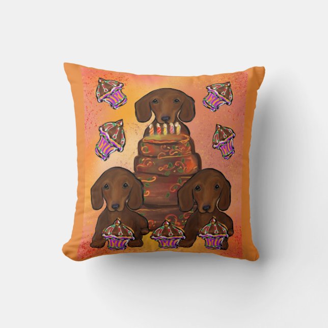 Red Doxies Cushion (Front)