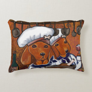 Red Doxies Decorative Cushion