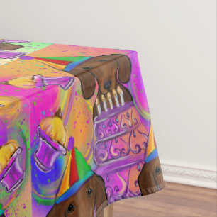 Red Doxies Tablecloth