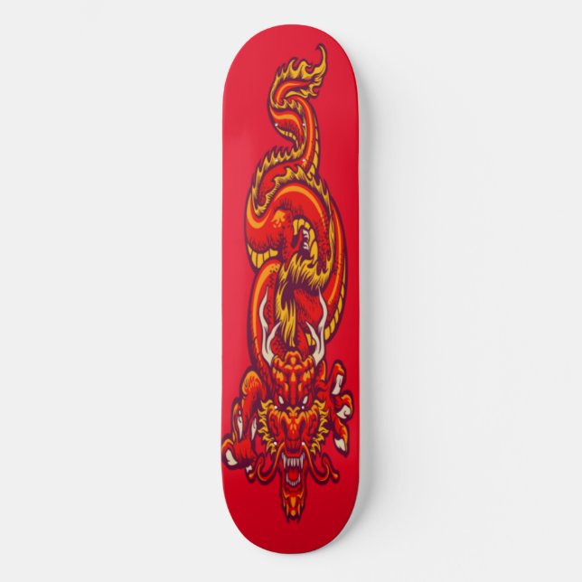  red dragon art skateboard (Front)
