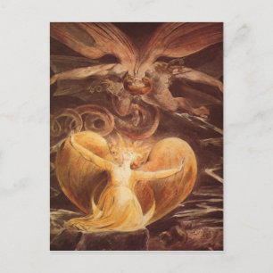 Red Dragon Art William Blake Postcard