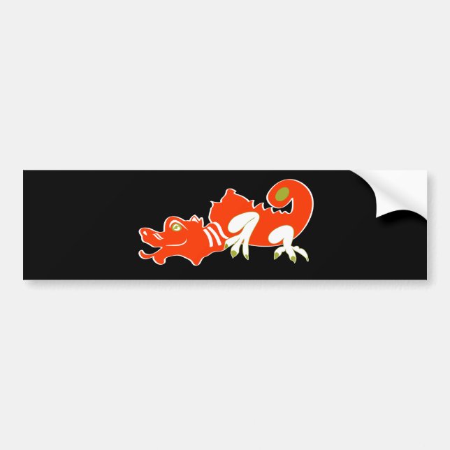 Red dragon bumper sticker (Front)