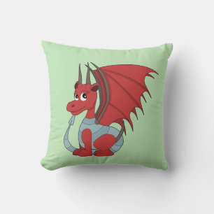 Red Dragon Cartoon Cushion