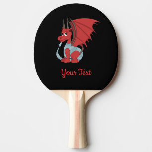 Red Dragon Cartoon  Ping Pong Paddle