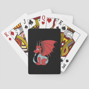 Red Dragon Cartoon  Playing Cards
