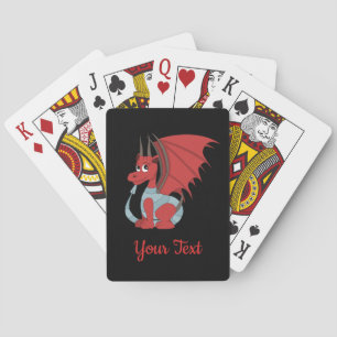 Red Dragon Cartoon  Playing Cards