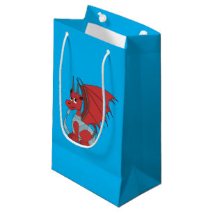 Red Dragon Cartoon  Small Gift Bag