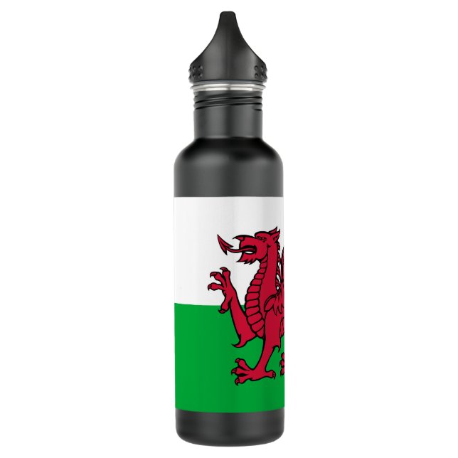 Red Dragon Celtic Flag of Wales & Welsh 710 Ml Water Bottle (Left)