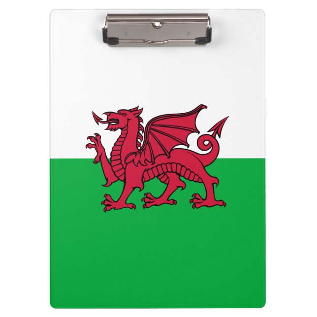 Red Dragon Celtic Flag of Wales & Welsh Clipboard (Front)