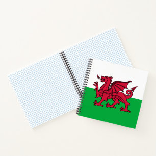 Red Dragon Celtic Flag of Wales & Welsh Notebook