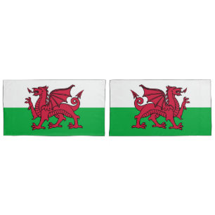 Red Dragon Celtic Flag of Wales & Welsh Pillowcase