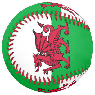 Red Dragon Celtic Flag of Wales & Welsh Softball