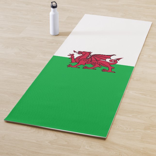 Red Dragon Celtic Flag of Wales & Welsh Yoga Mat (In Situ)