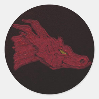 Red Dragon Classic Round Sticker