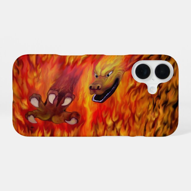 Red Dragon Claw iPhone 16 Case (Back Horizontal)