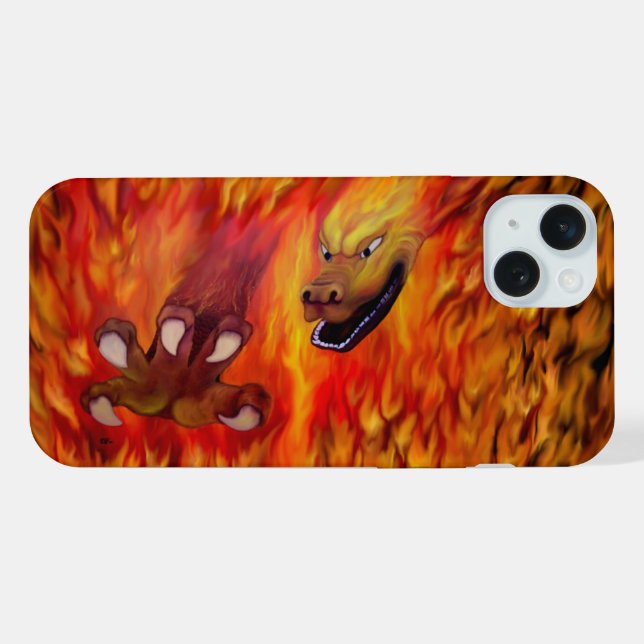 Red Dragon Claw iPhone Case (Back Horizontal)