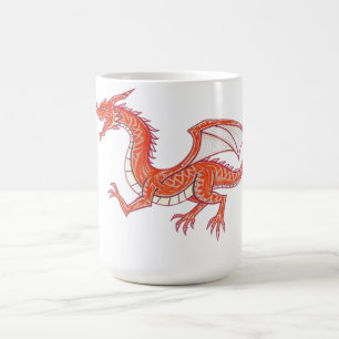 Red dragon coffee mug