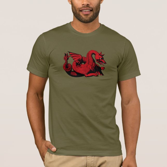 Red Dragon Creature Customisable T-Shirt (Front)