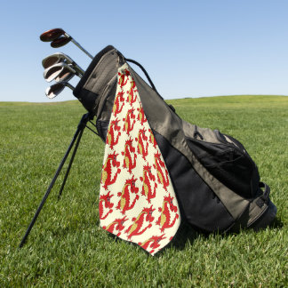 Red Dragon Design Any Colour Background Golf Towel