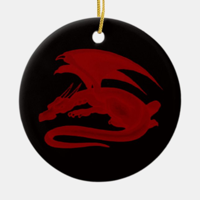 Red Dragon Drakon Maionios Ornament (Front)