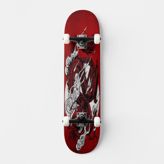 RED DRAGON FIGHTER SKATEBOARD (Front)