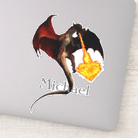 Red Dragon Fire Breathing Heart Personalised