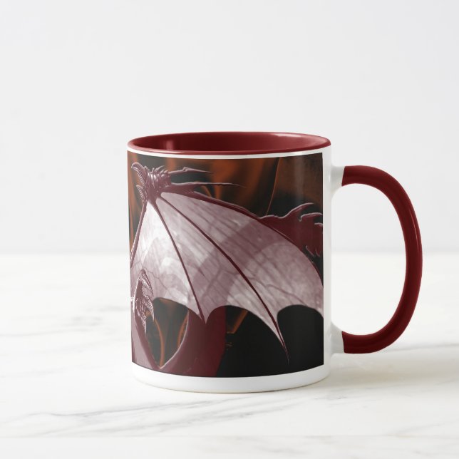 Red Dragon & Flames Fantasy Mug (Right)