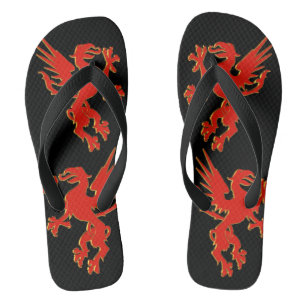 Red Dragon Flip Flops
