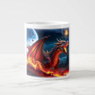 Red Dragon Full Moon Coffee Mug