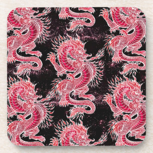 Red Dragon Galaxy Coaster
