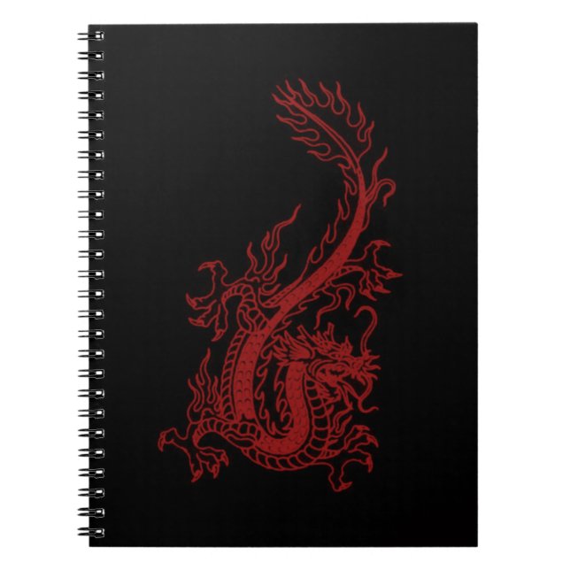 Red Dragon Glaurung Spiral Notebook (Front)