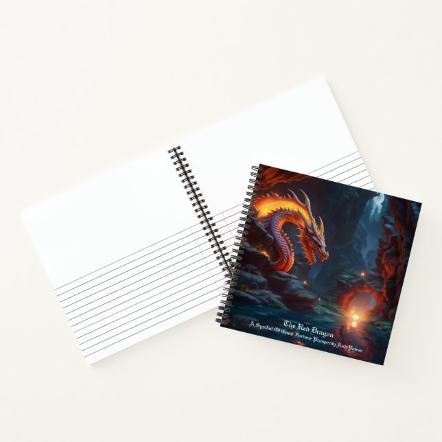 Red Dragon Hardcover Notebook (Inside)