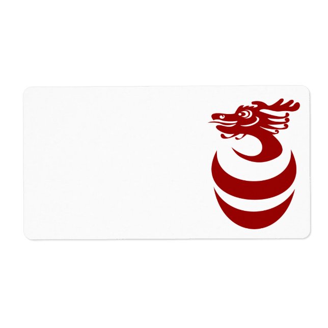 Red dragon in Egg Label (Front)