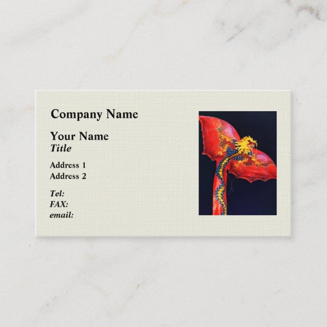 Red Dragon Kite Business Card (Front)