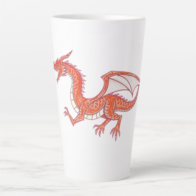 Red dragon latte mug (Front)