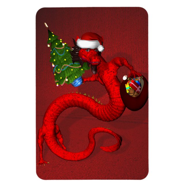 Red Dragon Magnet (Vertical)
