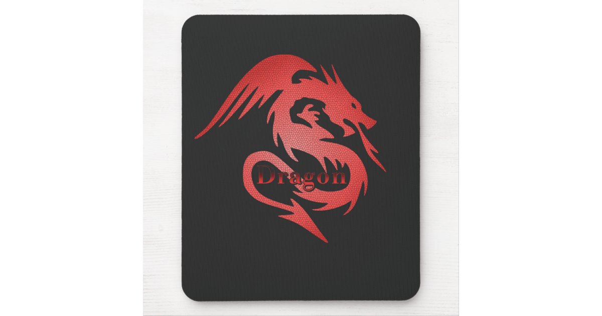 Red Dragon Mouse Mat | Zazzle