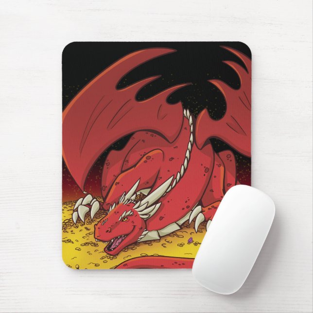 Red Dragon Mousepad (With Mouse)