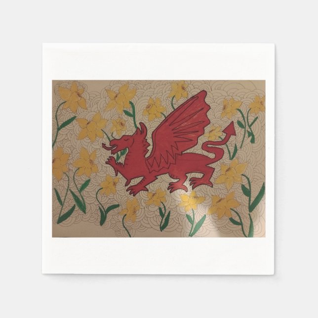 Red dragon napkins (Front)